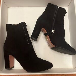 Ladies black suede Aquazzura booties
